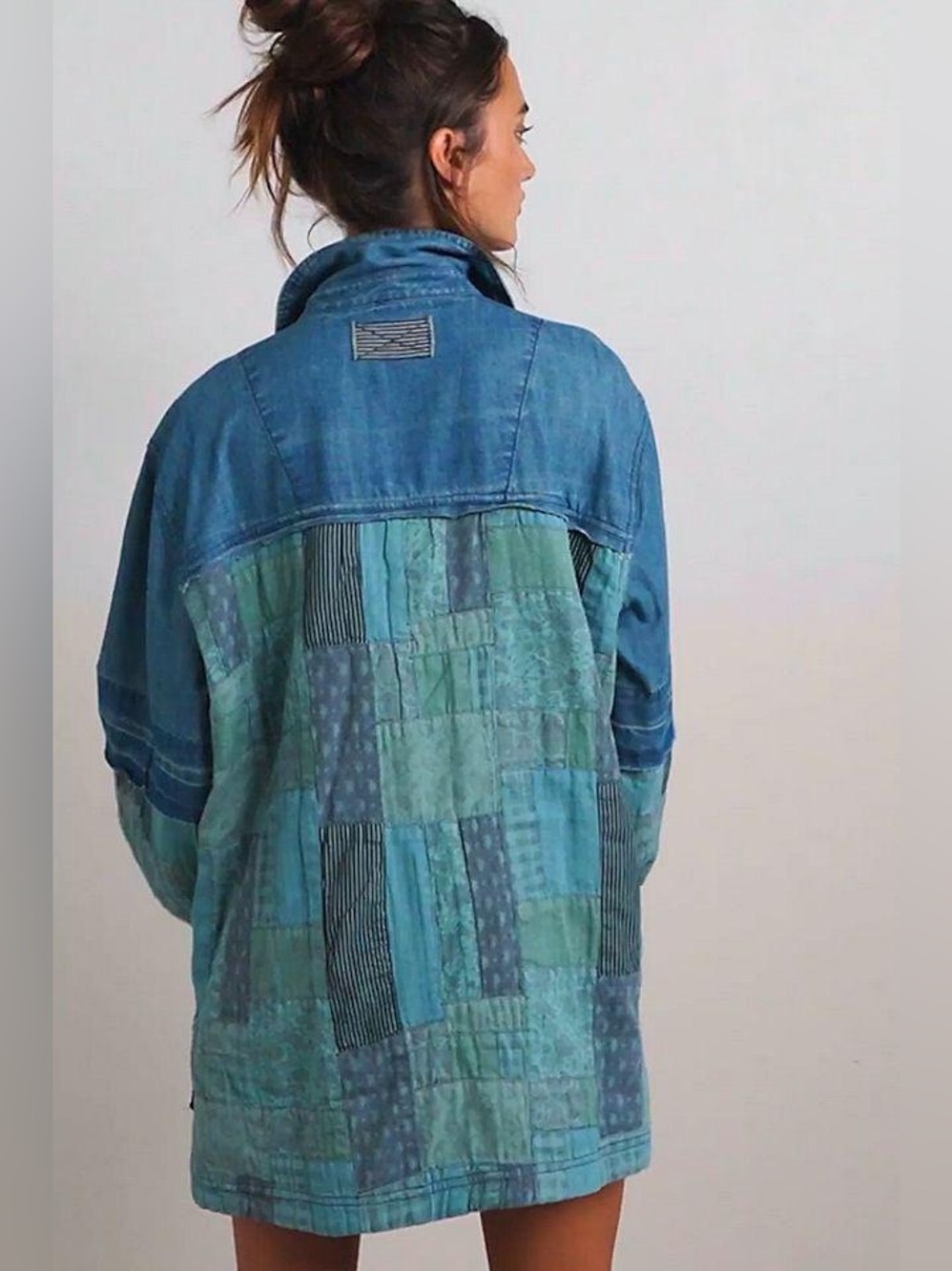 We The Free Heritage Quilted Shirt Jacket Oversized NWOT PTP 24” - Picture 5 of 9